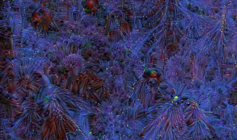 Purple psychedelic rendering of dark matter filaments